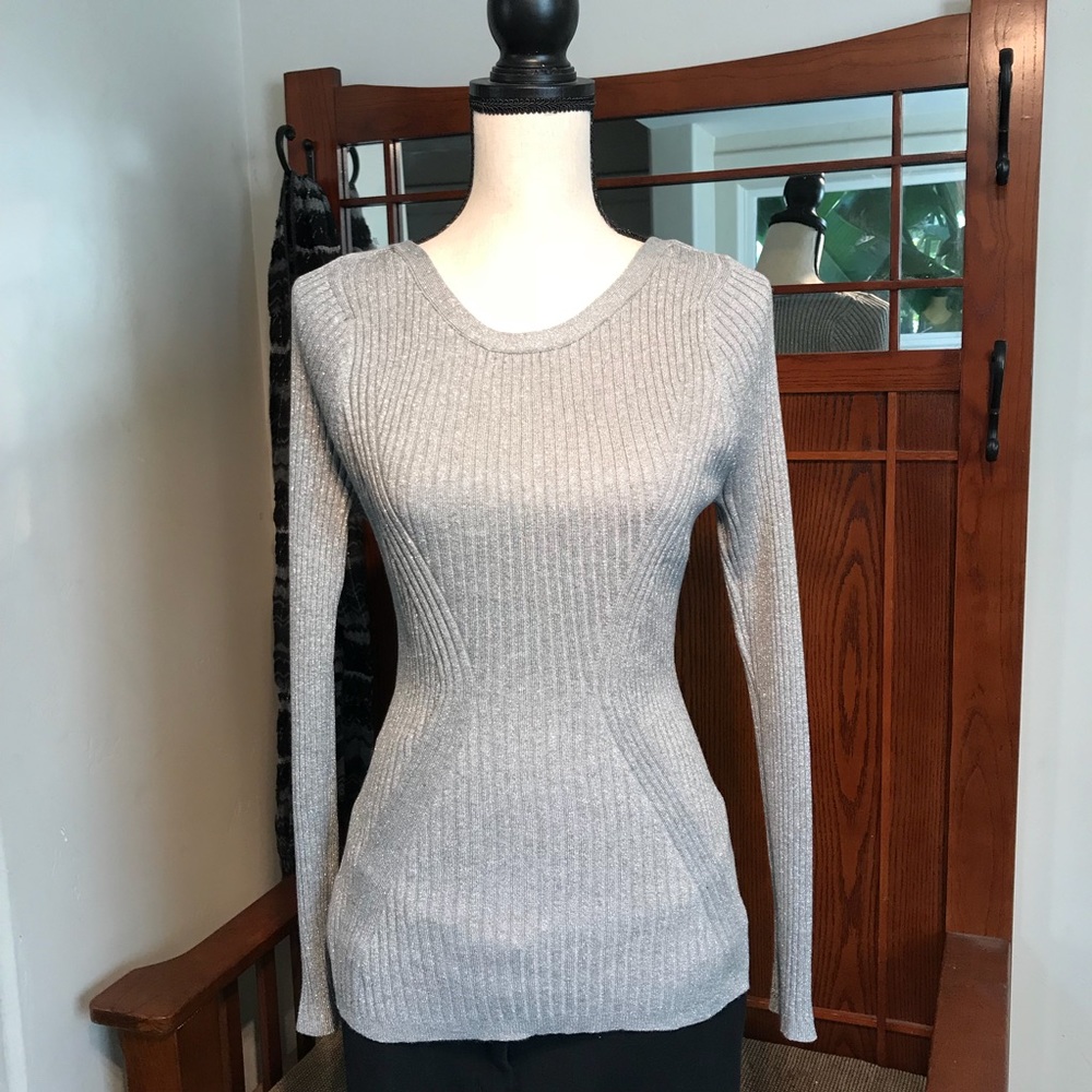 NWOT Lane Bryant Metallic Ribbed Sweater - Picture 2 of 5